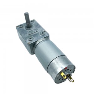 FT-58SGM555 Wareegga sare ee wareegga hoose ee rpm 12V 24V DC Worm gear motor 555 burushka mashiinka gooryaanka gearbox
