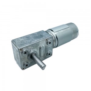 FT-58SGM555 Wareegga sare ee wareegga hoose ee rpm 12V 24V DC Worm gear motor 555 burushka mashiinka gooryaanka gearbox